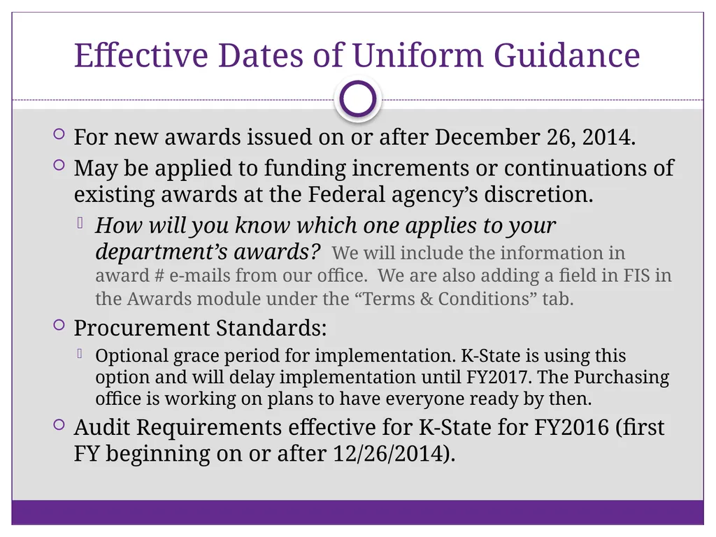 2 CFR Part 200 – Uniform Administrative - slide 6 of 25