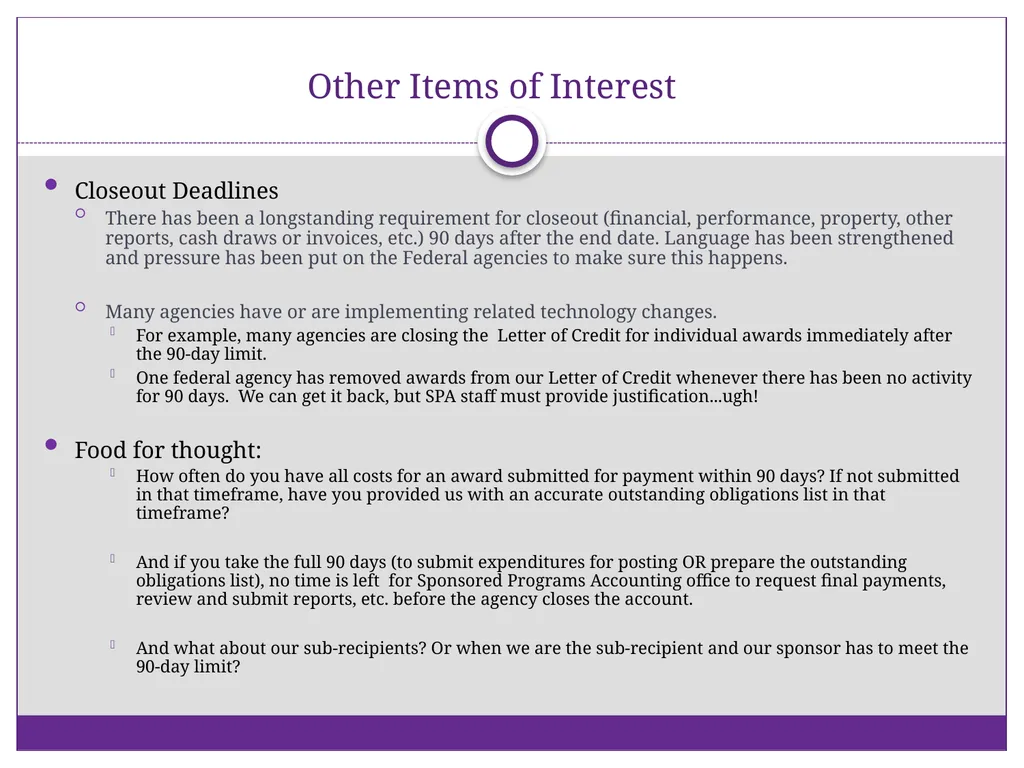 2 CFR Part 200 – Uniform Administrative - slide 24 of 25