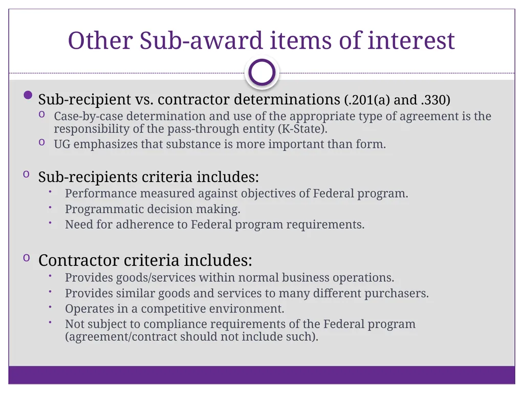 2 CFR Part 200 – Uniform Administrative - slide 14 of 25
