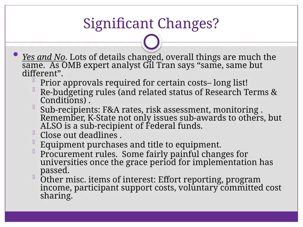 2 CFR Part 200 – Uniform Administrative - slide 8 of 25