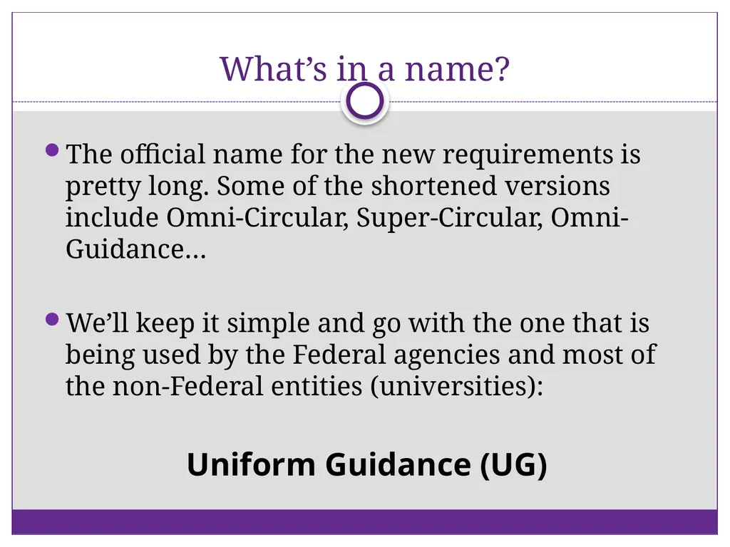 2 CFR Part 200 – Uniform Administrative - slide 4 of 25