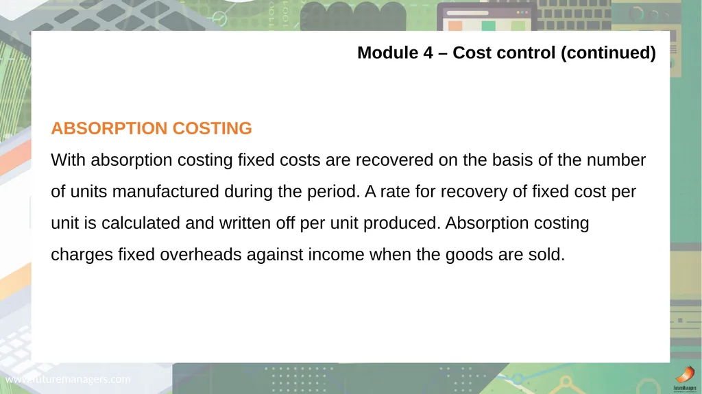 Cost and Management Accounting N6 - slide 24 of 31