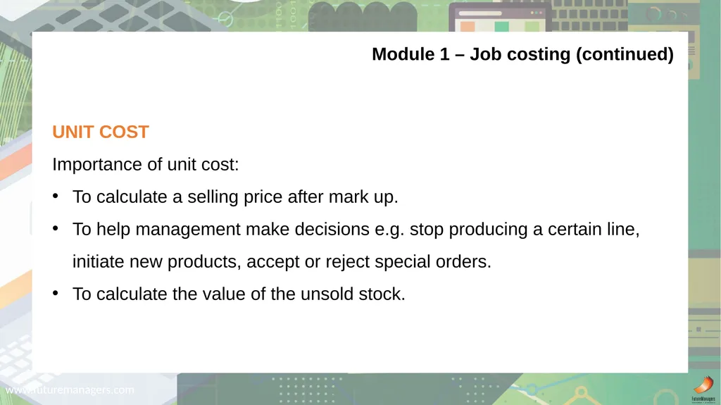 Cost and Management Accounting N6 - slide 3 of 31