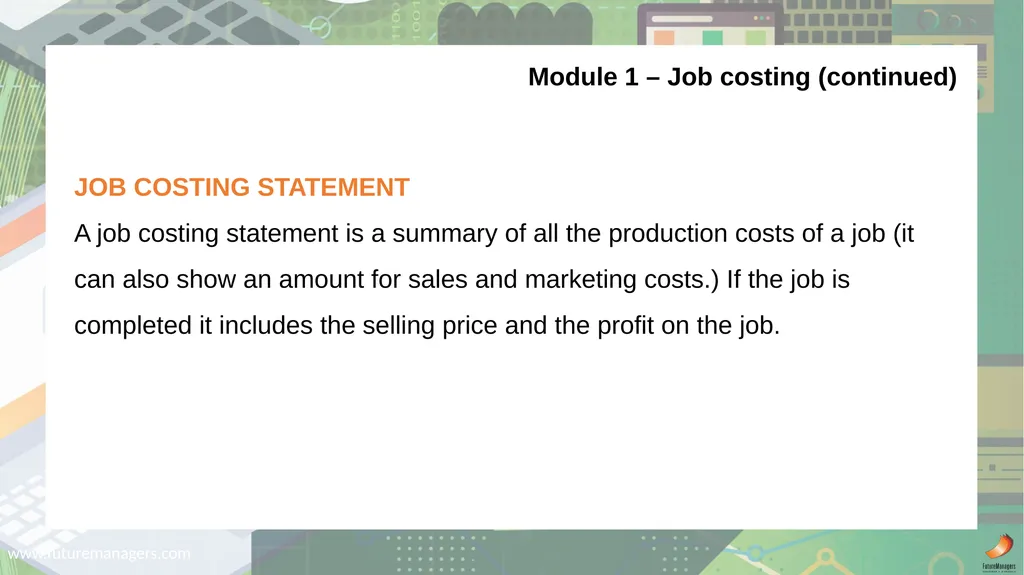 Cost and Management Accounting N6 - slide 6 of 31