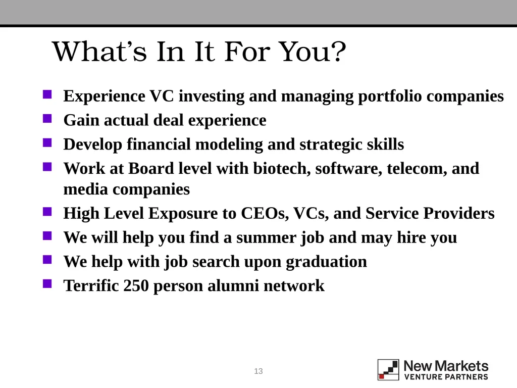 PE / VC Practicum Confidential | Not for - slide 13 of 17