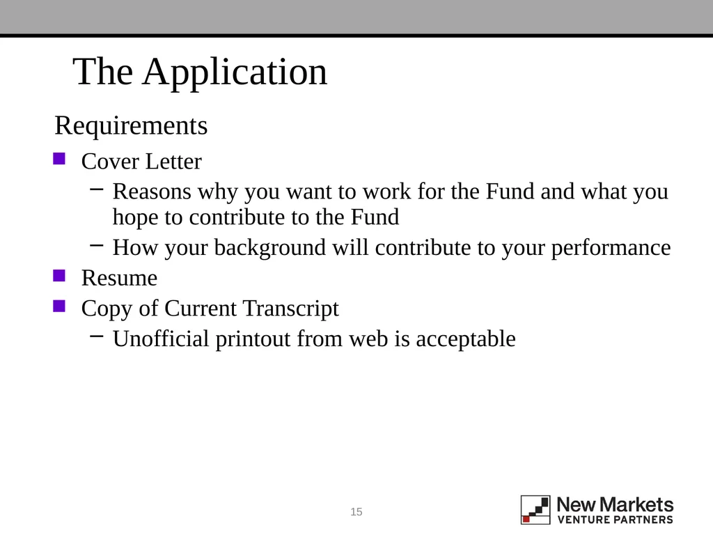PE / VC Practicum Confidential | Not for - slide 15 of 17
