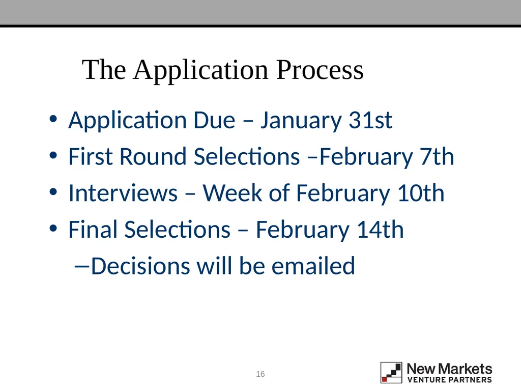 PE / VC Practicum Confidential | Not for - slide 16 of 17