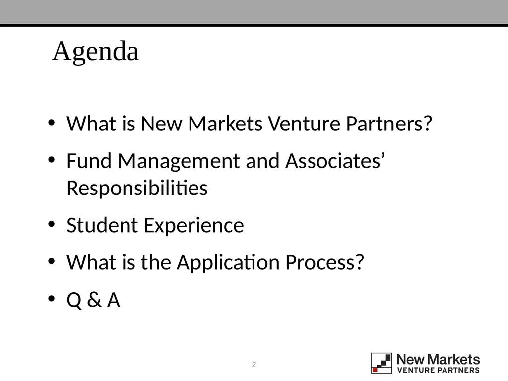 PE / VC Practicum Confidential | Not for - slide 2 of 17