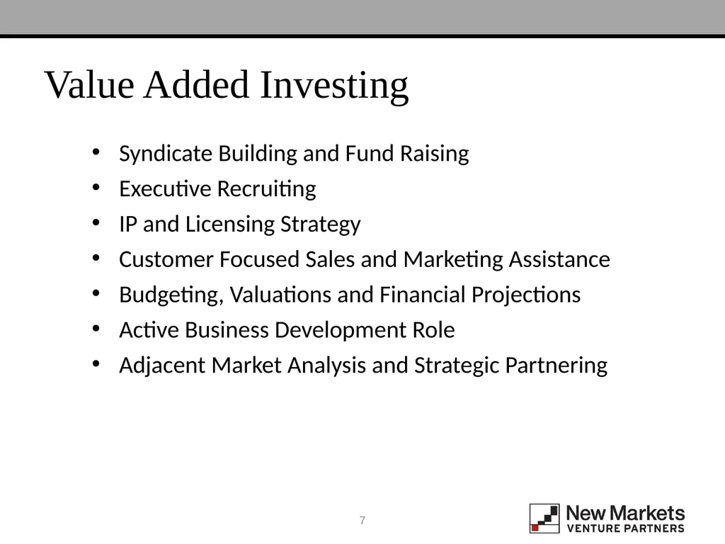 PE / VC Practicum Confidential | Not for - slide 7 of 17