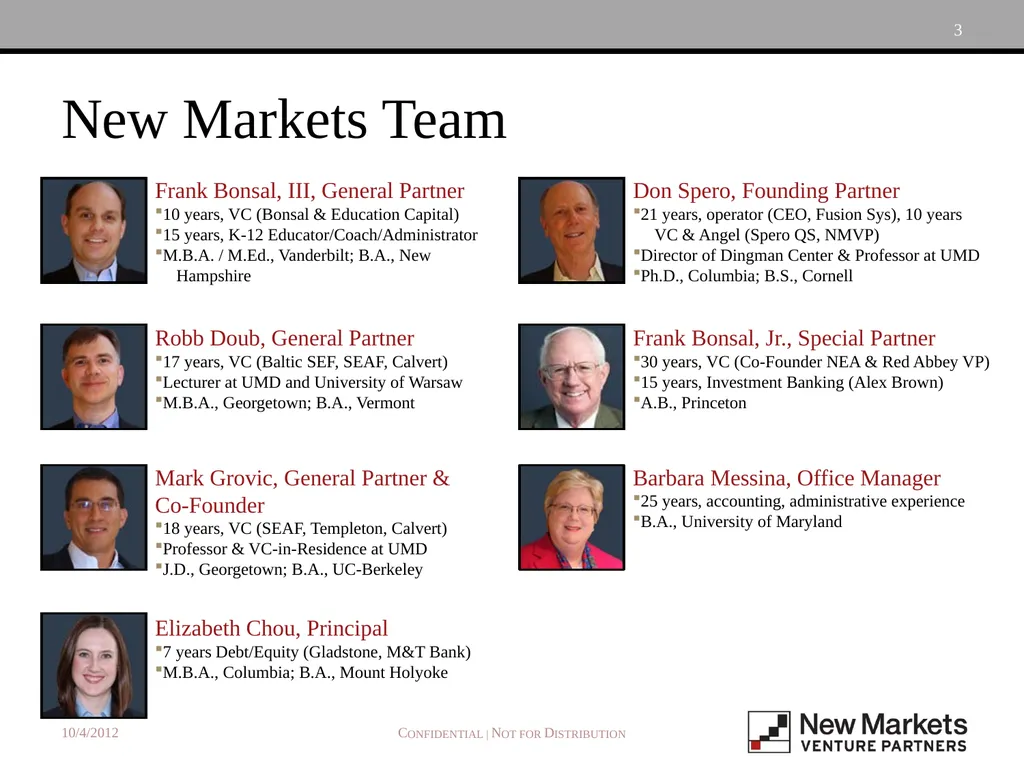 PE / VC Practicum Confidential | Not for - slide 3 of 17
