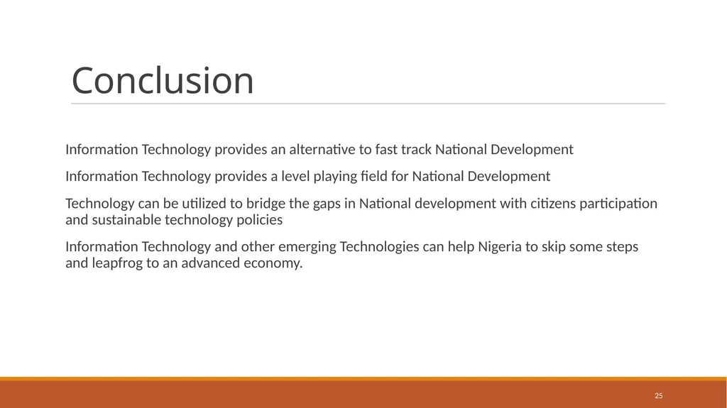 Leapfrogging National Development using Technology - slide 25 of 27