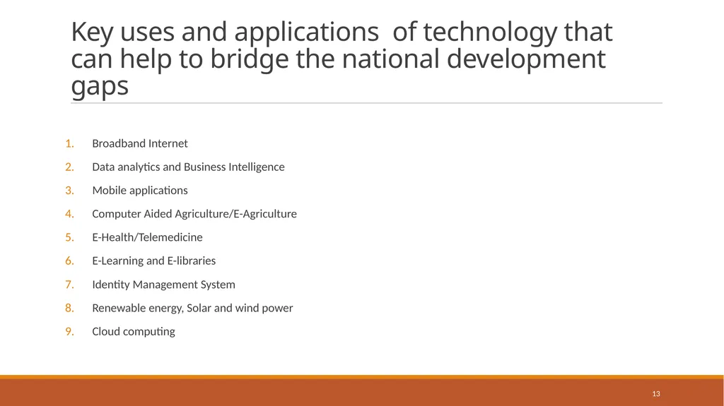 Leapfrogging National Development using Technology - slide 13 of 27