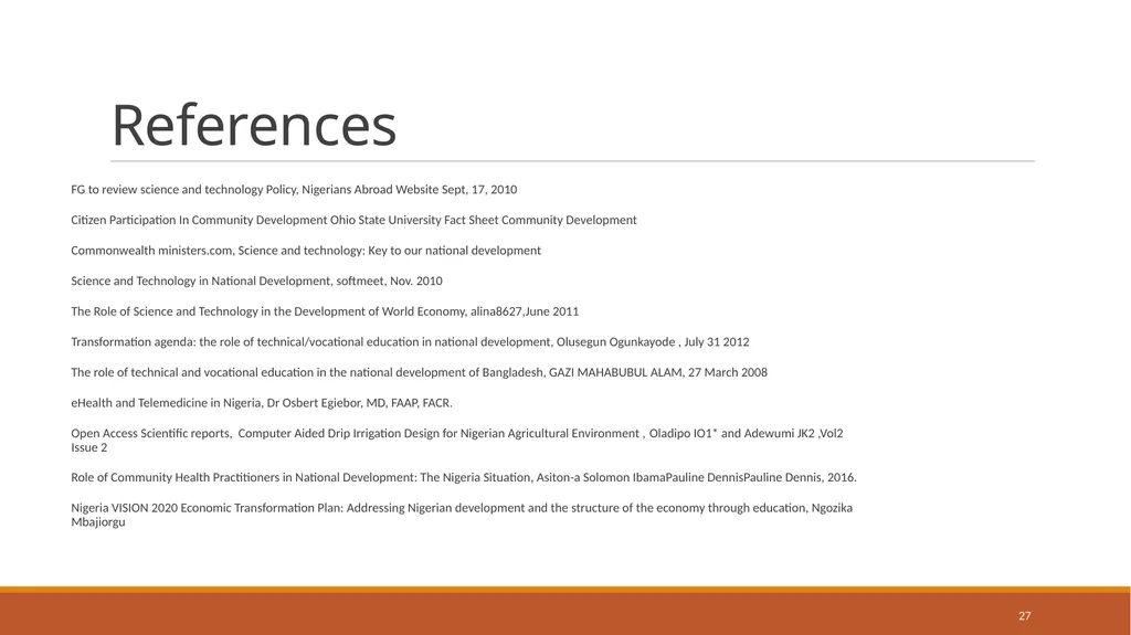 Leapfrogging National Development using Technology - slide 27 of 27