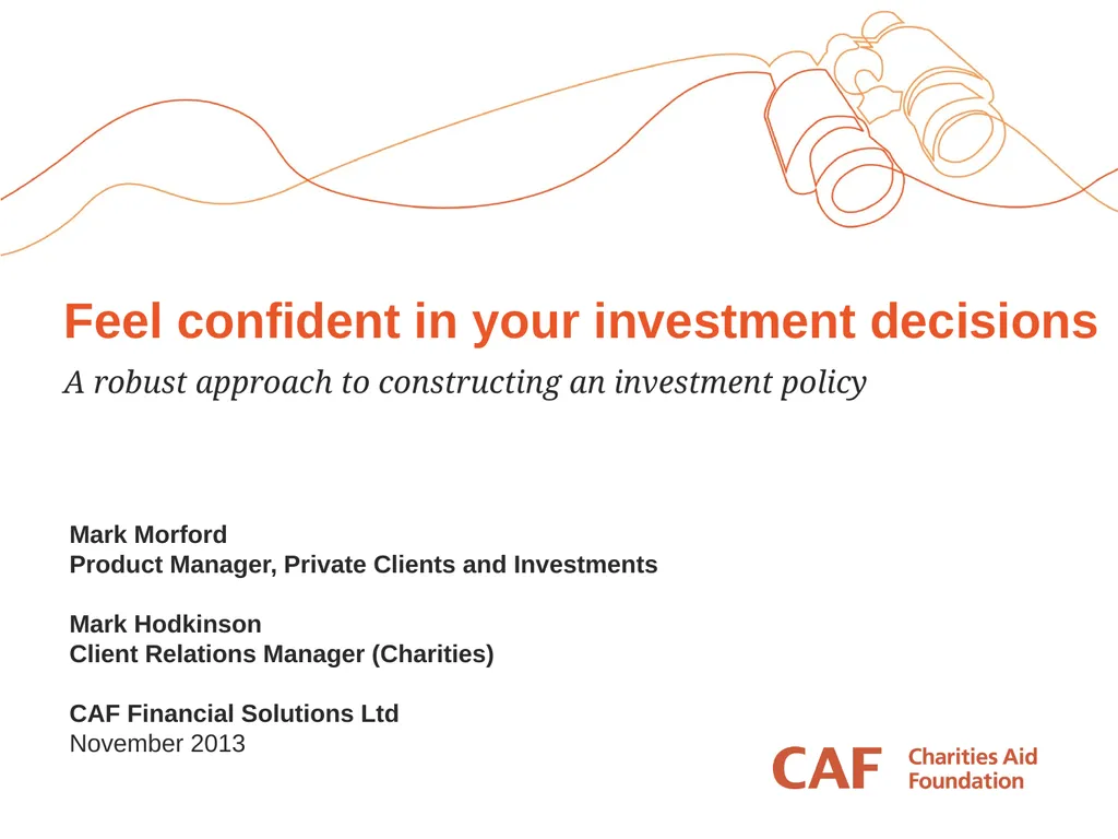 Mark Morford Product Manager, Private Clients and - slide 1 of 19