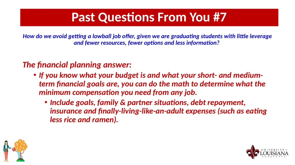 MONEY MATTERS SESSION #9 – CAREER PLANNING - slide 47 of 53