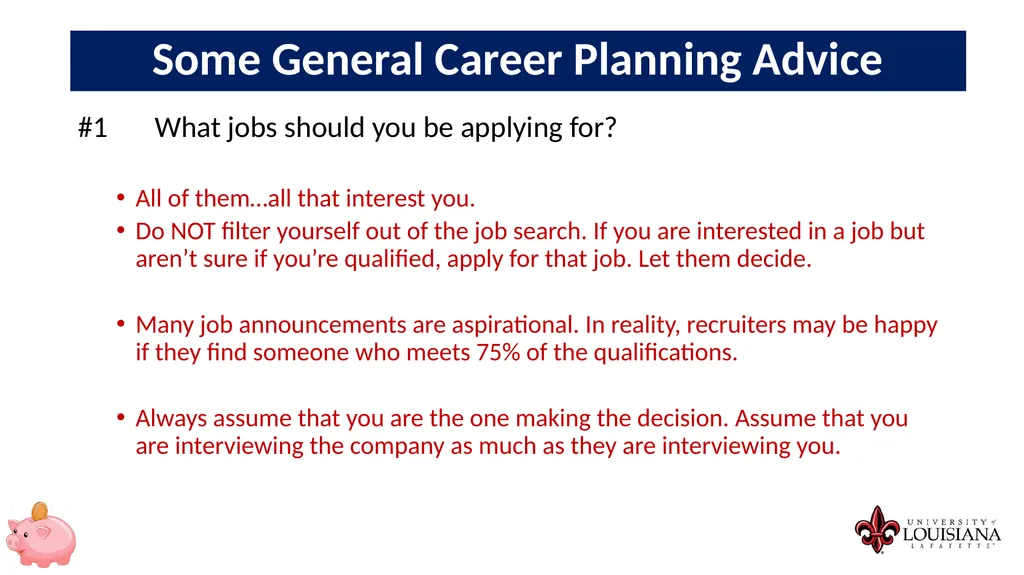 MONEY MATTERS SESSION #9 – CAREER PLANNING - slide 13 of 53