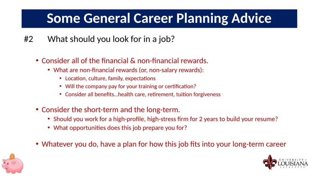 MONEY MATTERS SESSION #9 – CAREER PLANNING - slide 14 of 53