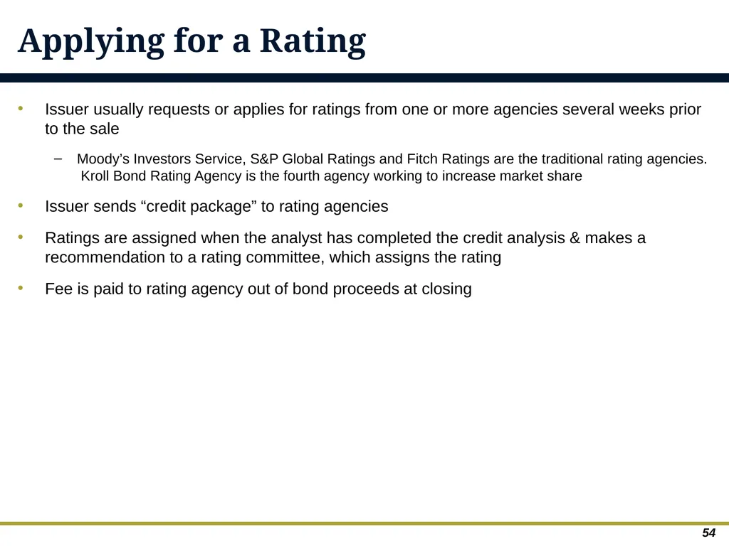 An Overview of Debt Financing for Florida Local - slide 54 of 62