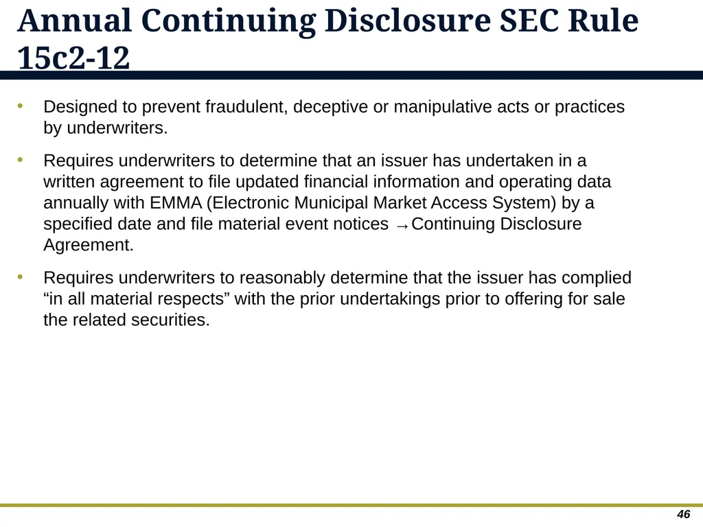 An Overview of Debt Financing for Florida Local - slide 46 of 62