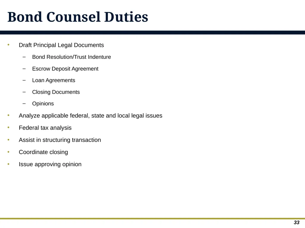 An Overview of Debt Financing for Florida Local - slide 33 of 62