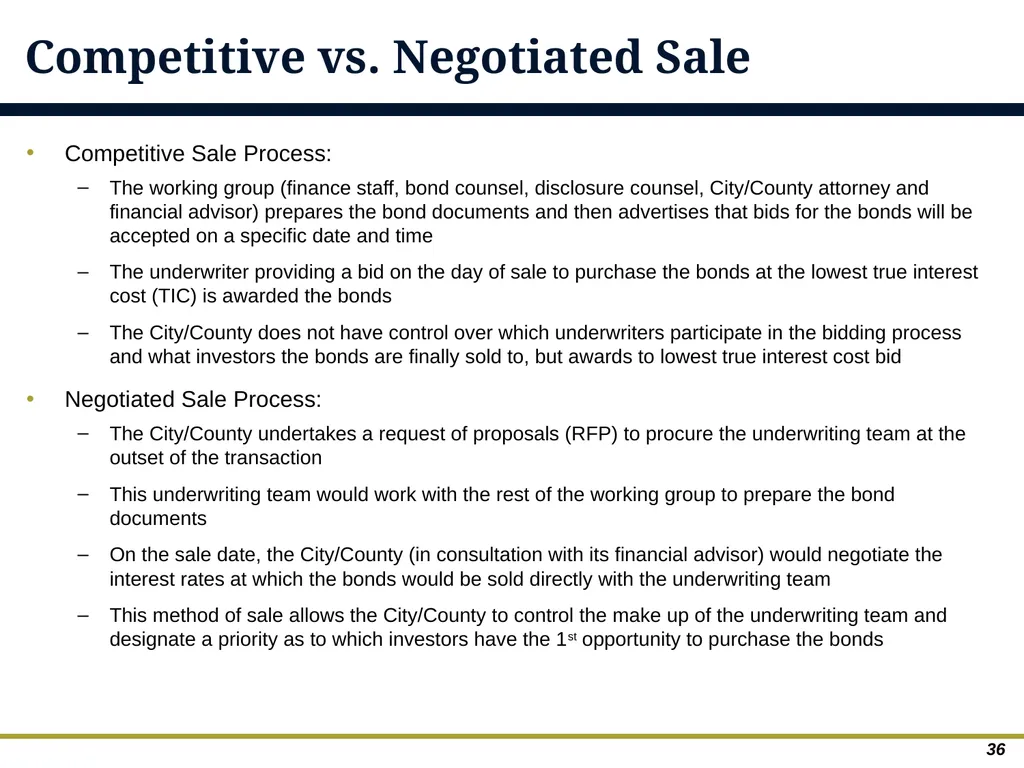 An Overview of Debt Financing for Florida Local - slide 36 of 62