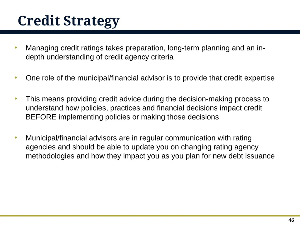 An Overview of Debt Financing for Florida Local - slide 56 of 62