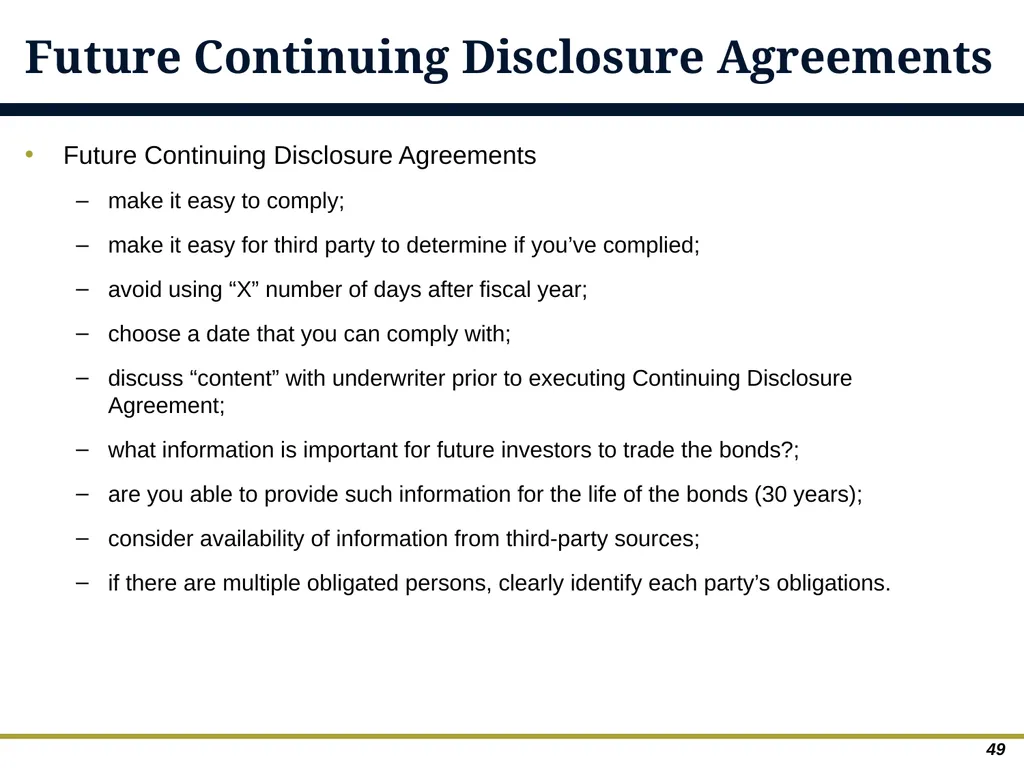 An Overview of Debt Financing for Florida Local - slide 49 of 62