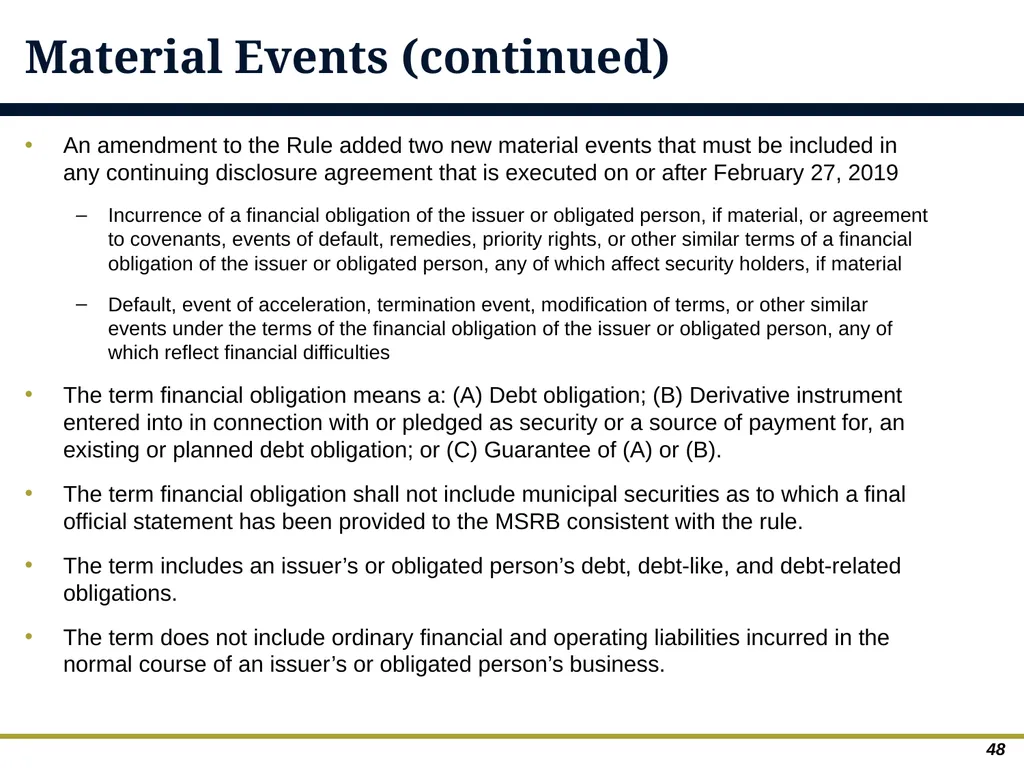 An Overview of Debt Financing for Florida Local - slide 48 of 62