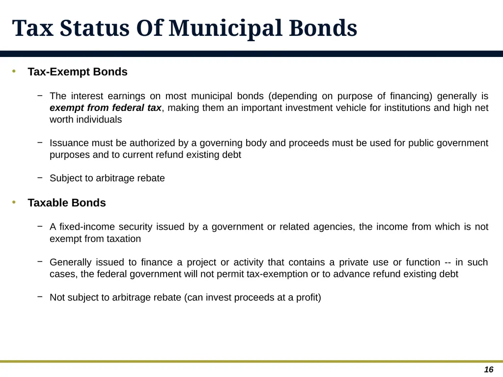 An Overview of Debt Financing for Florida Local - slide 16 of 62