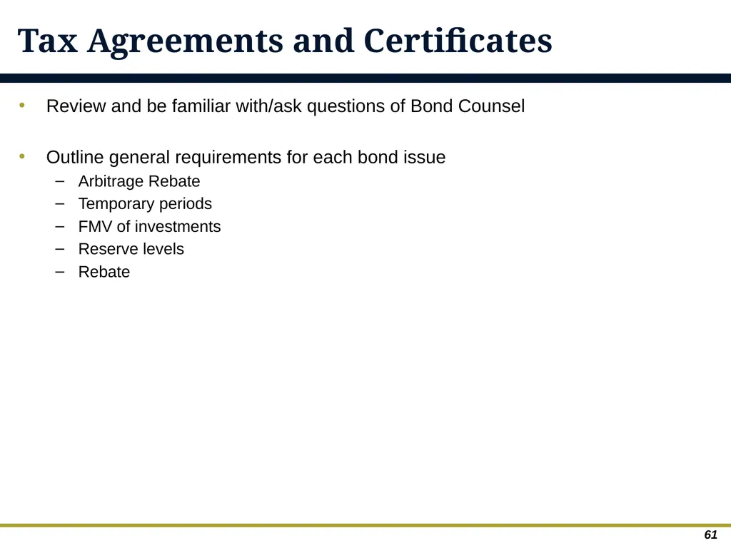 An Overview of Debt Financing for Florida Local - slide 61 of 62