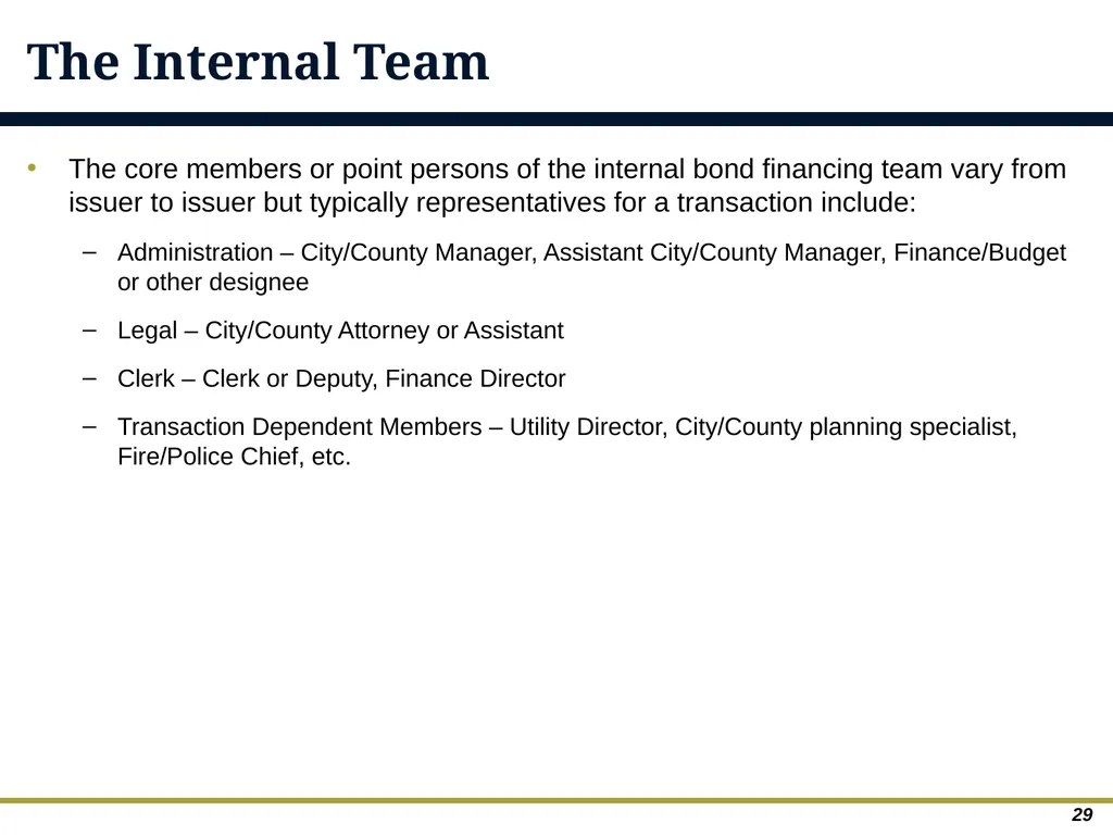 An Overview of Debt Financing for Florida Local - slide 29 of 62
