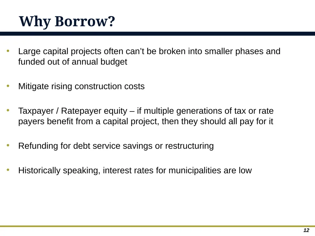 An Overview of Debt Financing for Florida Local - slide 12 of 62