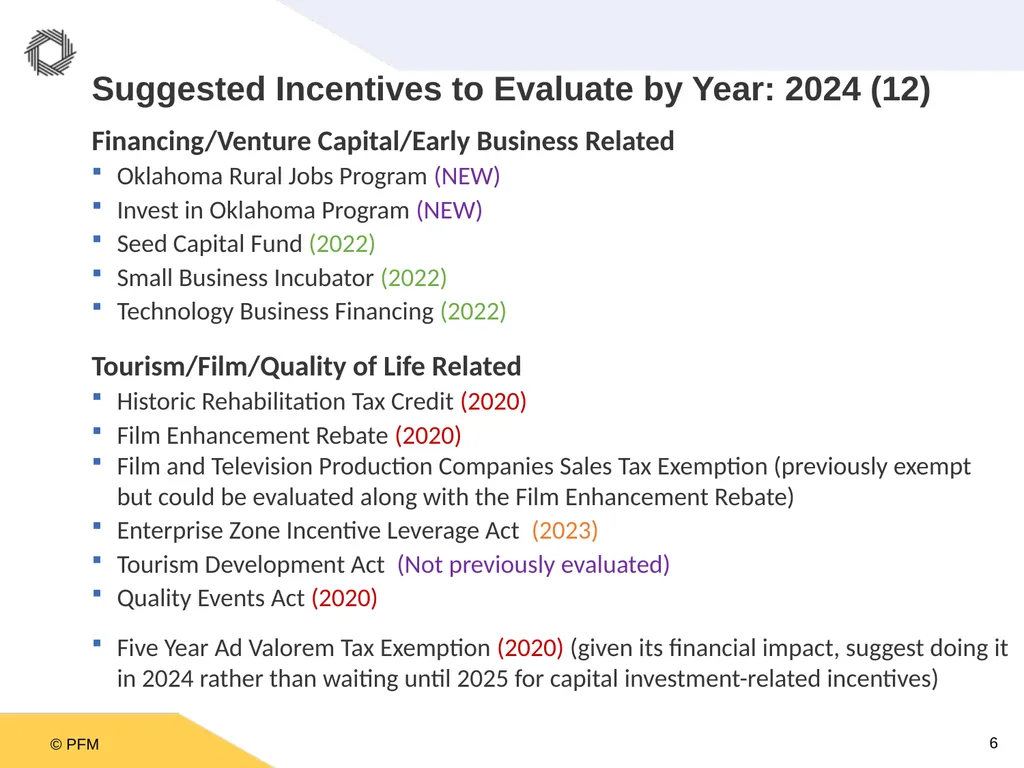 Oklahoma Incentive Evaluation Commission Year Nine - slide 6 of 12