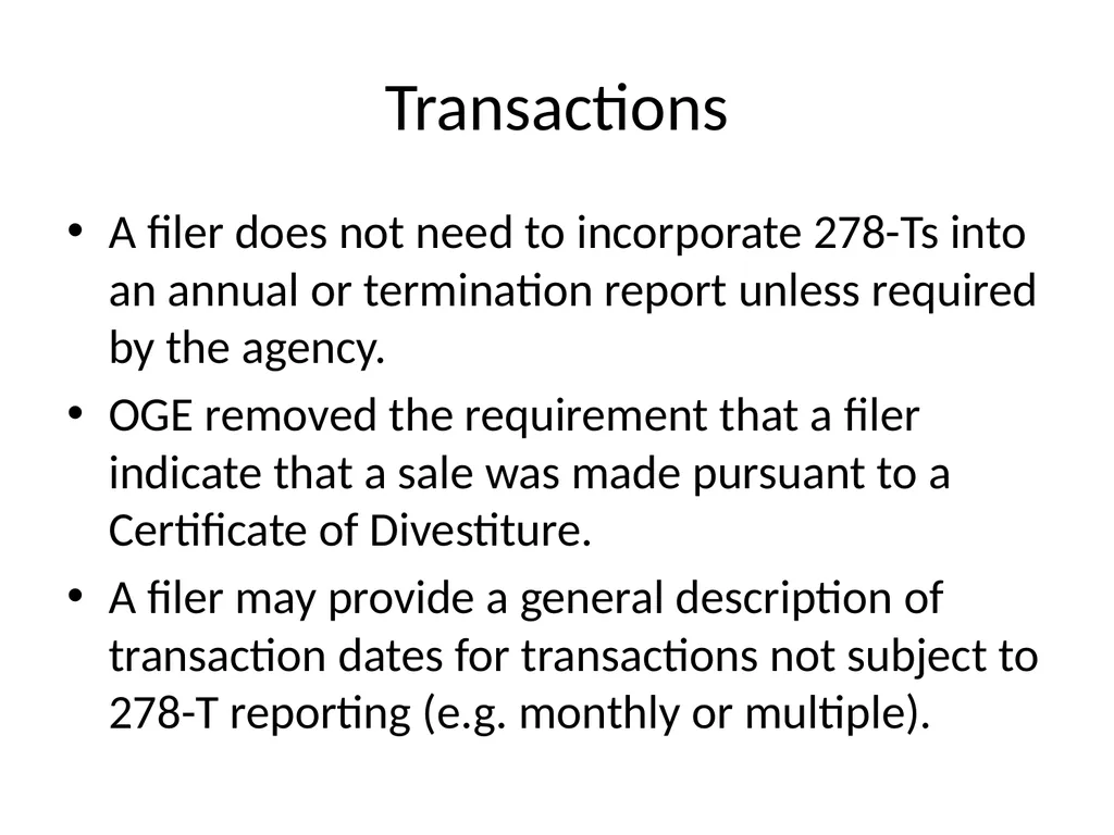 Public Financial Disclosure Guide Changes in - slide 25 of 28