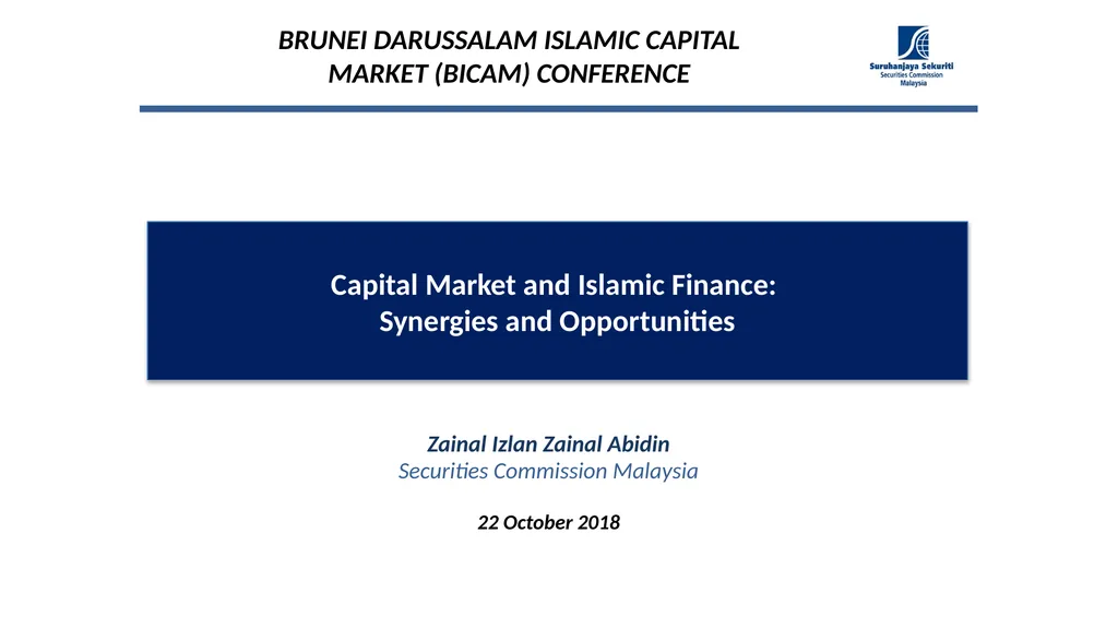 Capital Market and Islamic Finance: Synergies and
