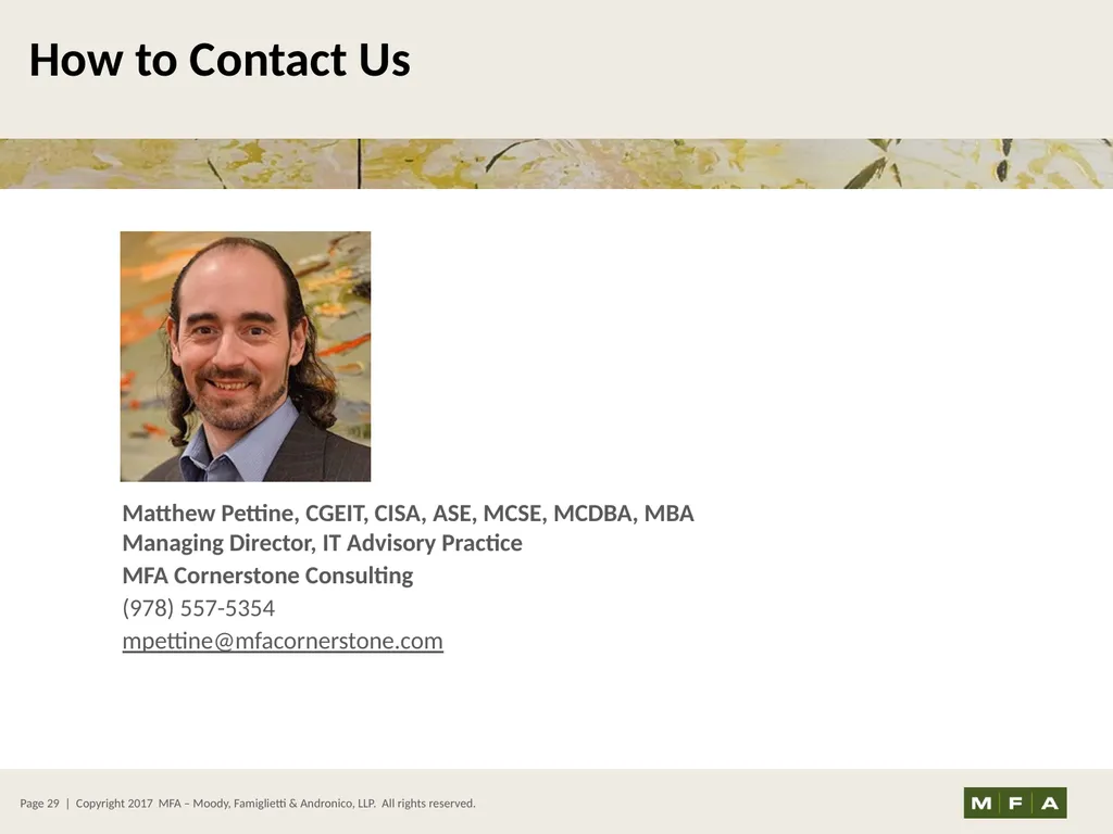 Best Practices for Data Security and Protecting - slide 29 of 31
