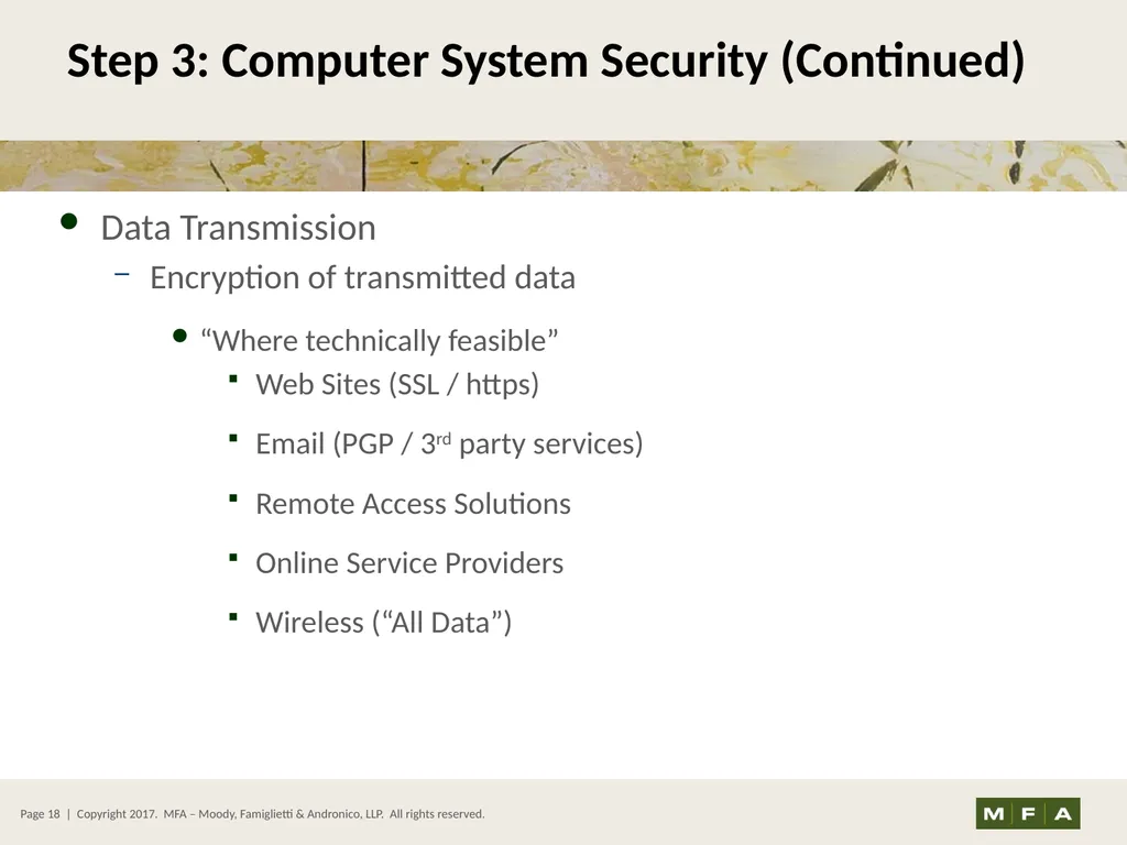 Best Practices for Data Security and Protecting - slide 18 of 31
