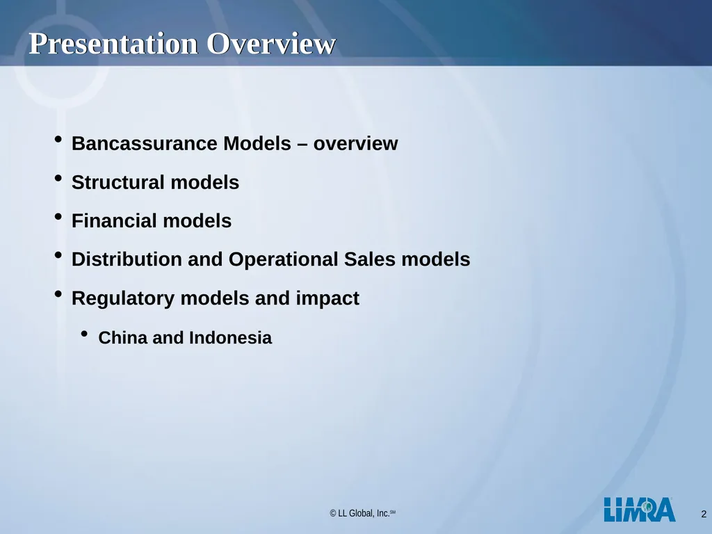 LIMRA Your Global Consulting Partner Presentation - slide 2 of 29