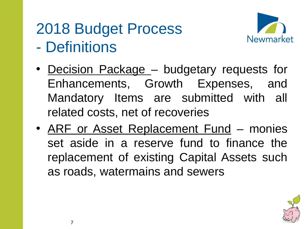 CAPITAL AND RATE SUPPORTED OPERATING BUDGETS - slide 7 of 35