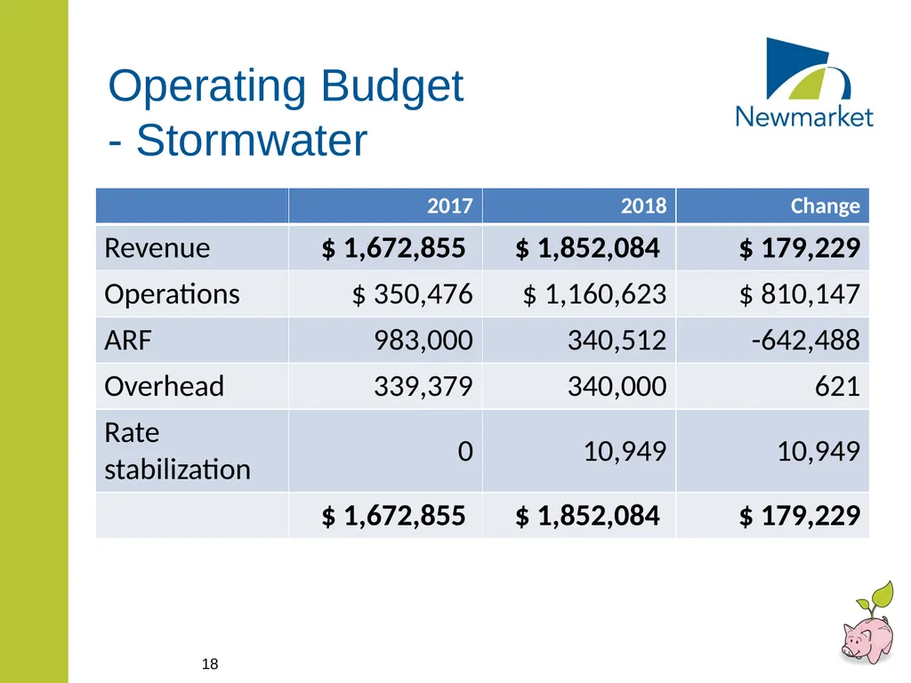 CAPITAL AND RATE SUPPORTED OPERATING BUDGETS - slide 18 of 35