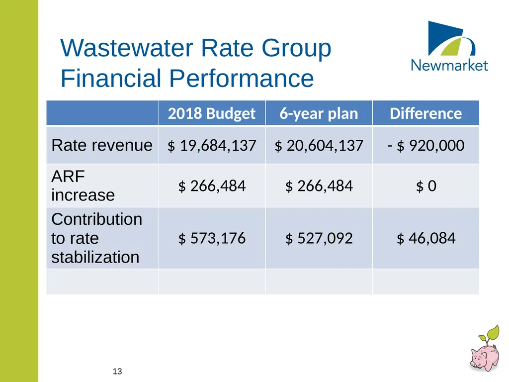 CAPITAL AND RATE SUPPORTED OPERATING BUDGETS - slide 13 of 35