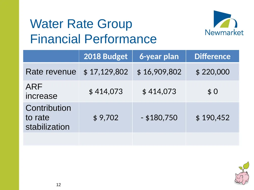 CAPITAL AND RATE SUPPORTED OPERATING BUDGETS - slide 12 of 35