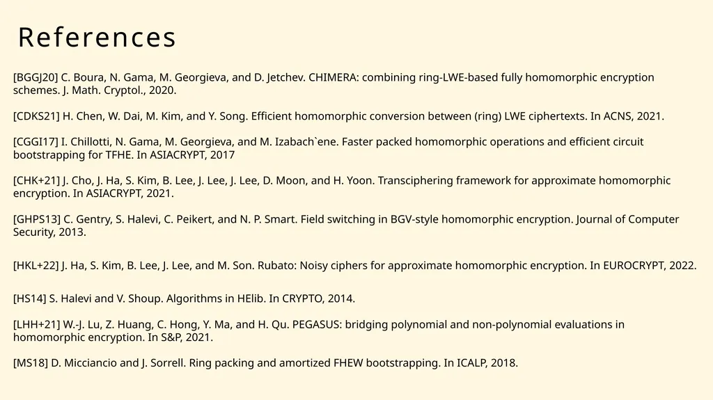 H E R M E S Efficient Ring Packing using - slide 21 of 21