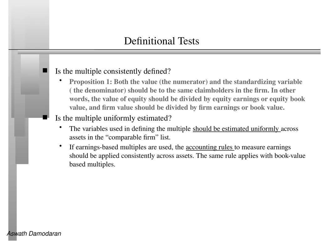 Session 14: Relative Valuation Introduction and - slide 8 of 11
