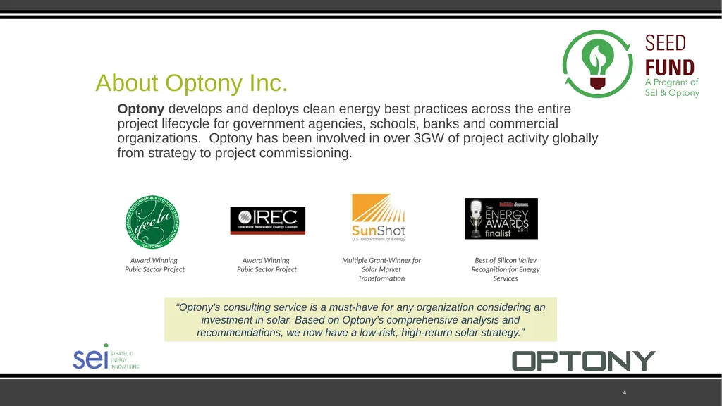 SEED Fund Collaborative Solar Procurement for - slide 4 of 30
