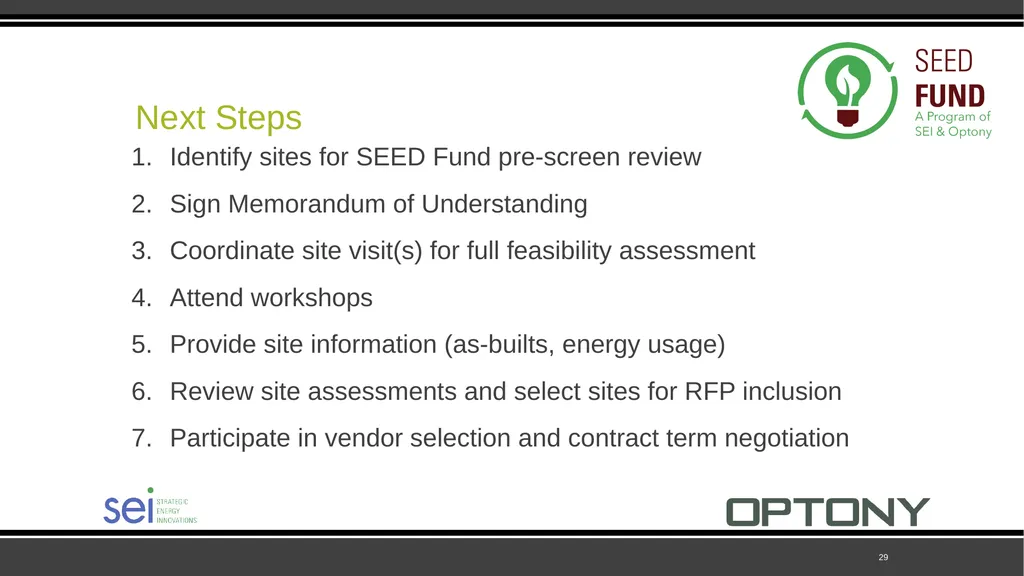 SEED Fund Collaborative Solar Procurement for - slide 29 of 30