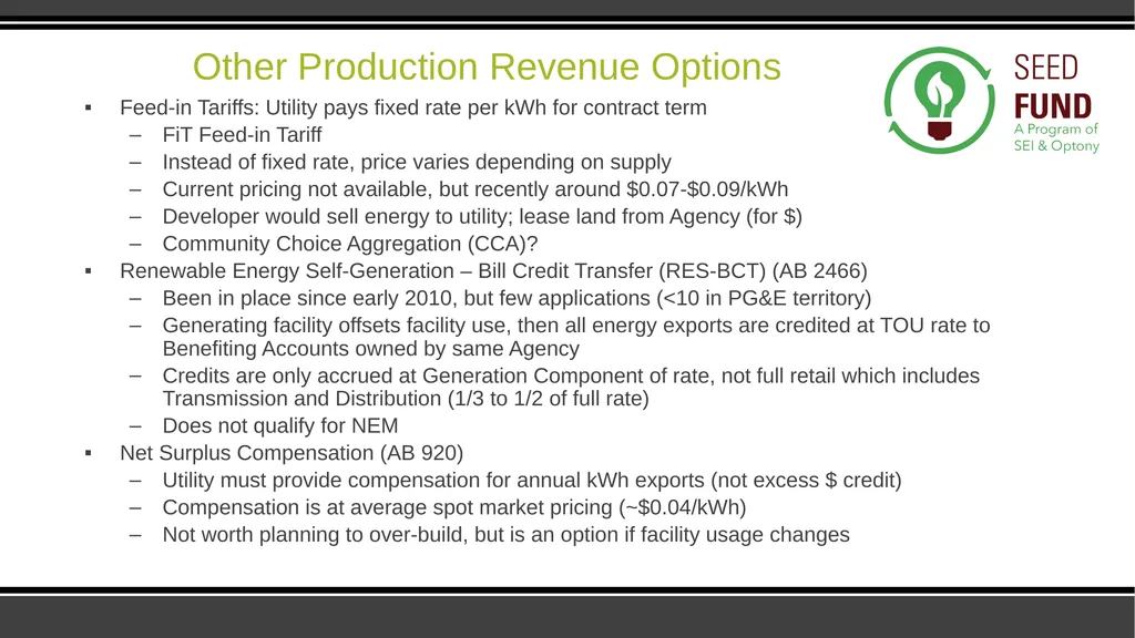 SEED Fund Collaborative Solar Procurement for - slide 27 of 30
