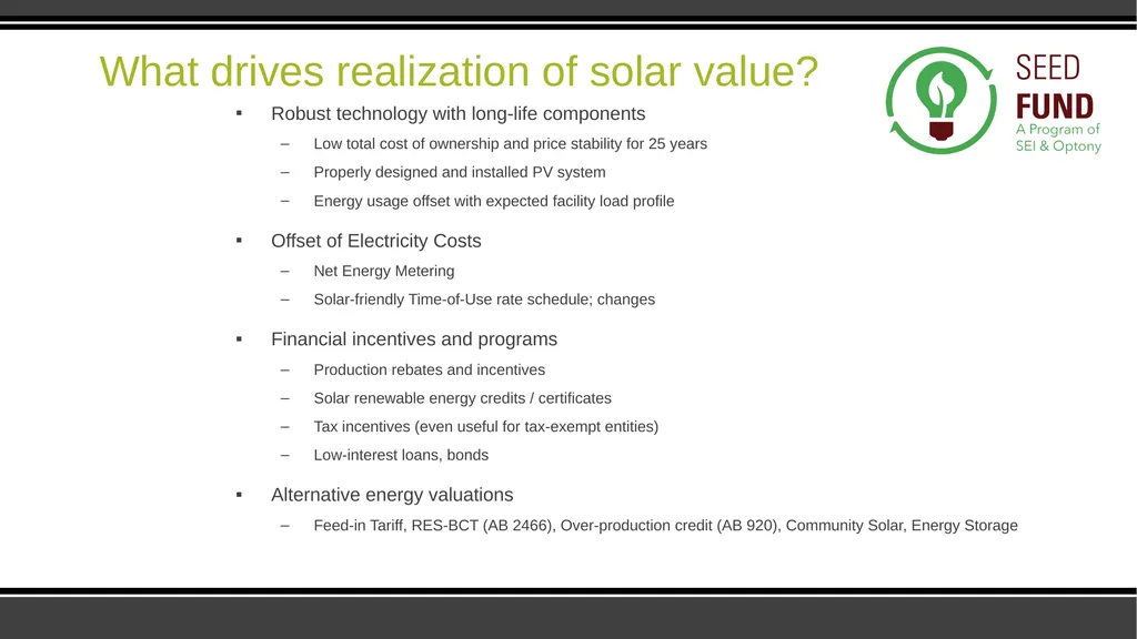 SEED Fund Collaborative Solar Procurement for - slide 12 of 30