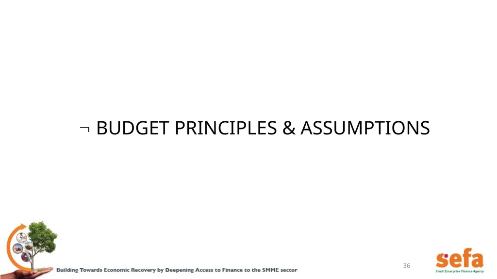 sefa’s Corporate Plan and APPs: (2021/22 – - slide 36 of 54