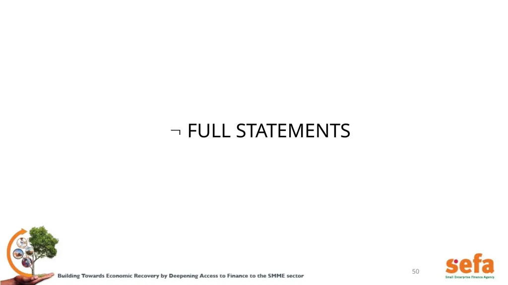 sefa’s Corporate Plan and APPs: (2021/22 – - slide 50 of 54